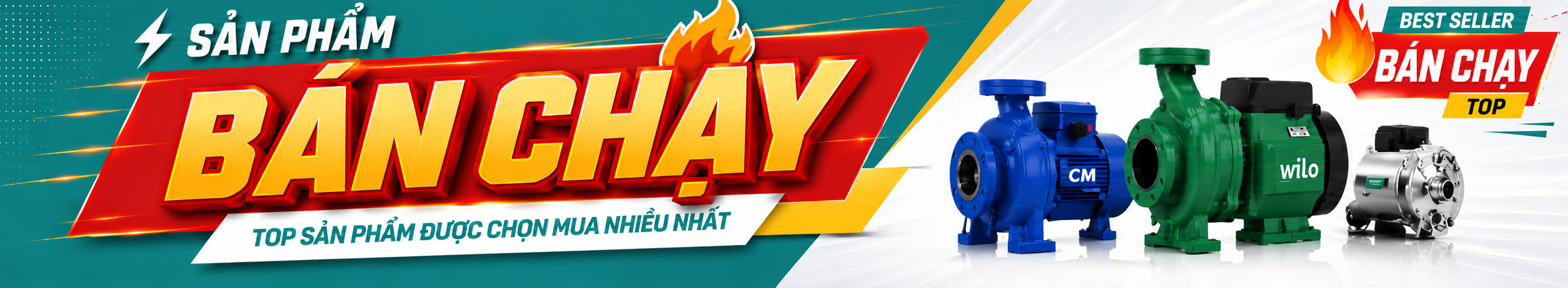 Sản phẩm máy bơm nước bán chạy tại Long Diệp