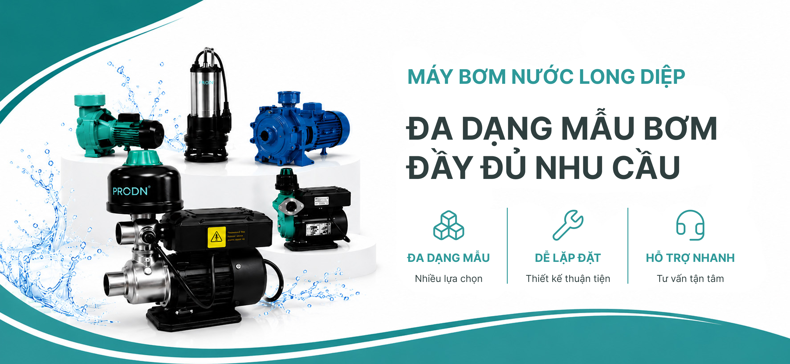 Máy bơm nước chính hãng cho gia đình và công trình